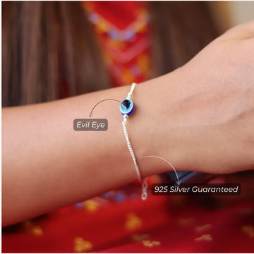 Pure 925 Silver Evil Eye Bracelet