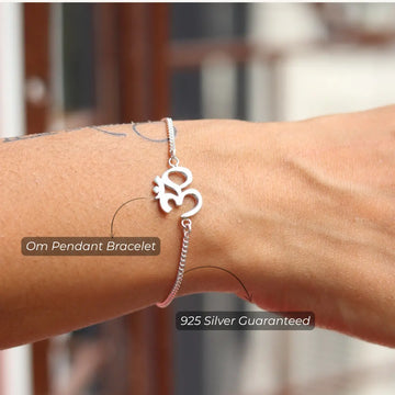 Pure 925 Silver OM Bracelet