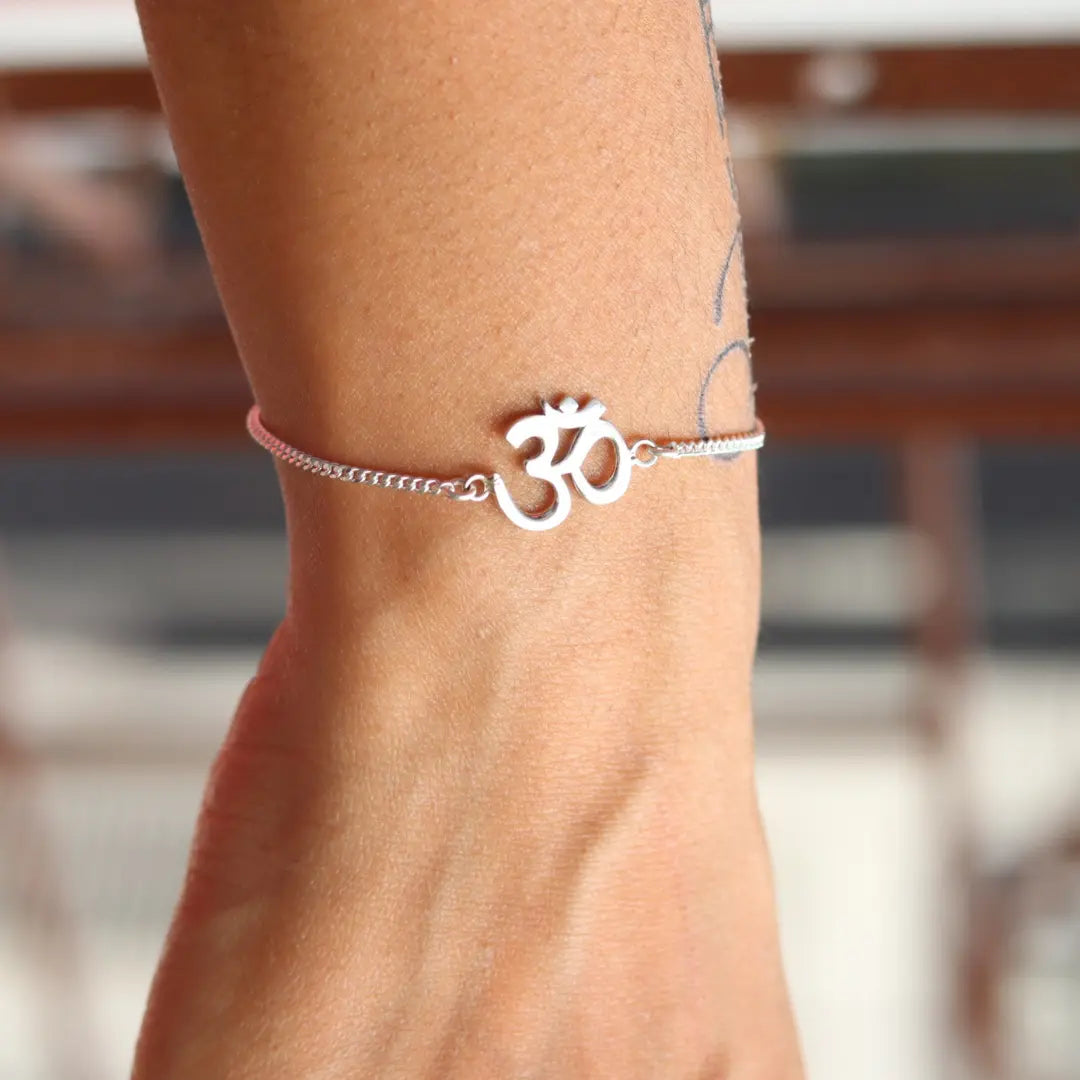 Pure 925 Silver OM Bracelet