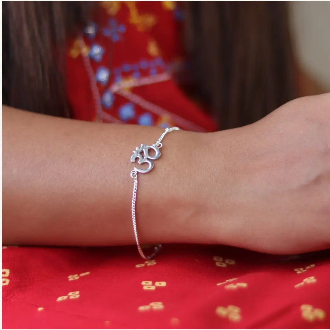 Pure 925 Silver OM Bracelet