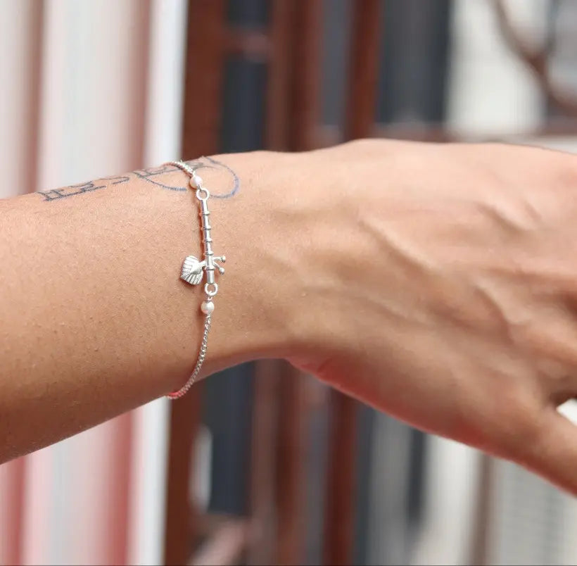 Pure 925 Silver Krishna Bansuri Bracelet – Feel the Divine Connection