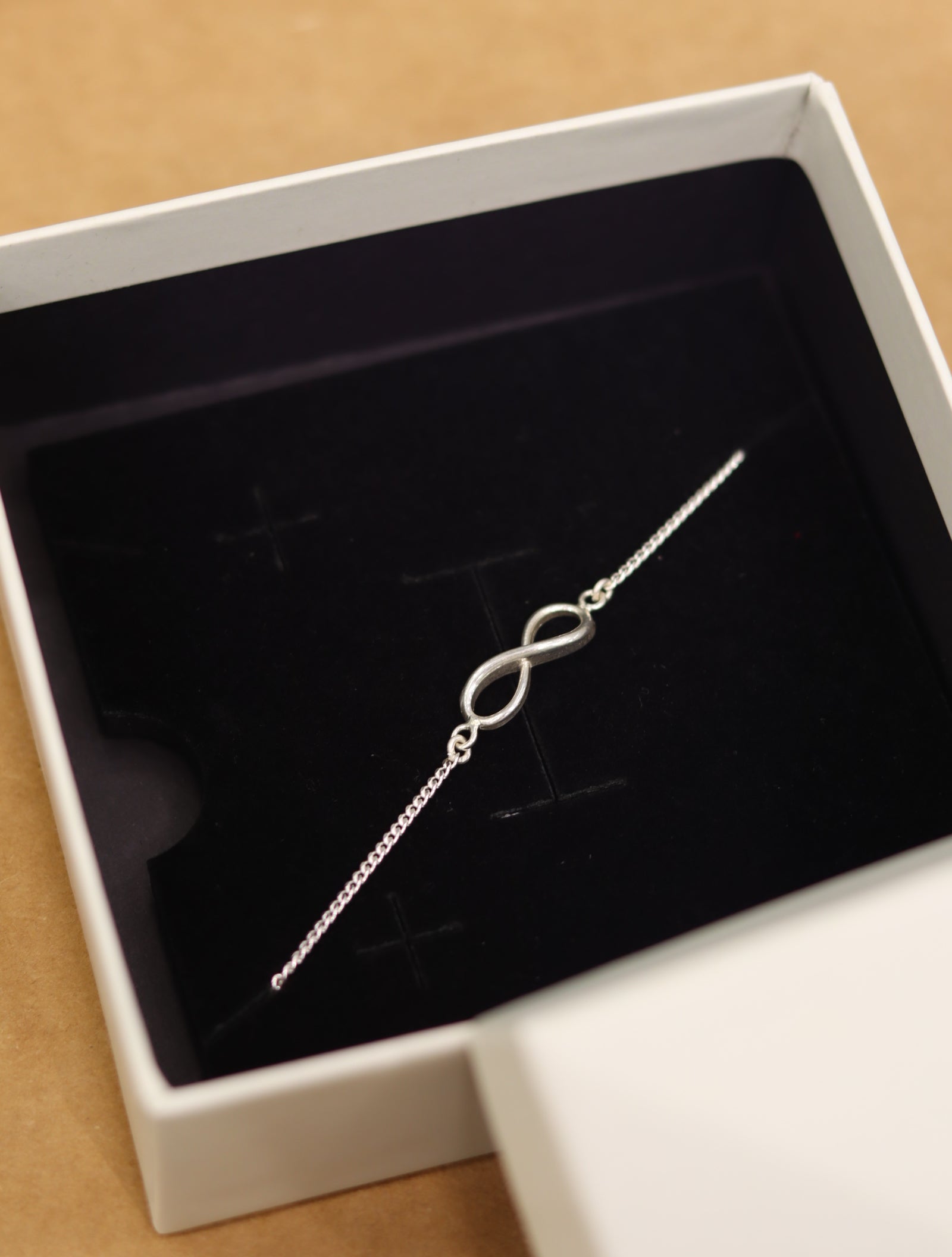 Pure 925 Silver Big Infinity Bracelet