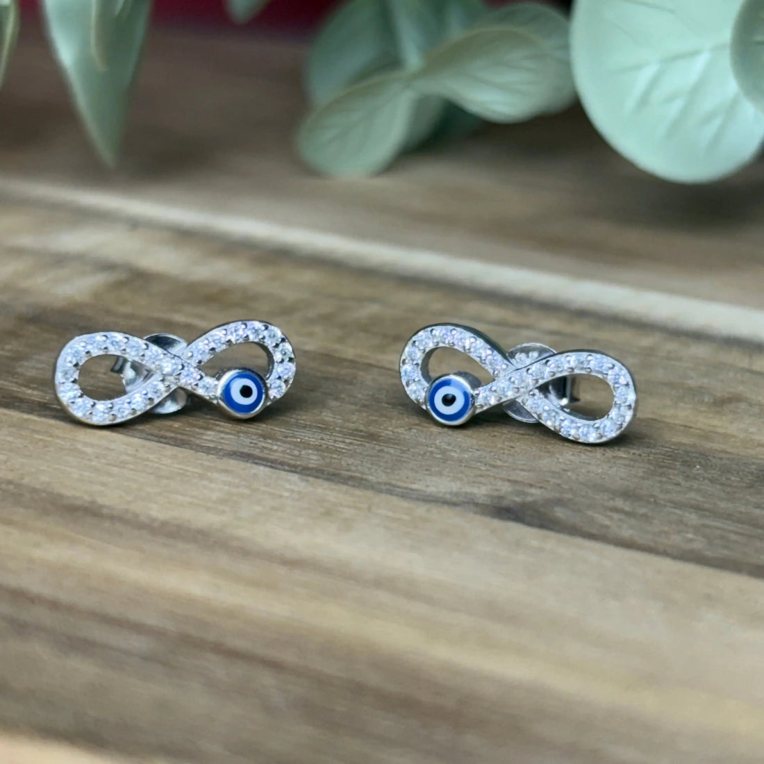 Day 4 - ♾️ Evil Eye Infinity Pure Silver Earrings