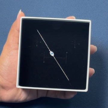 Day 14 – Classic Evil Eye Pure Silver Bracelet 💙