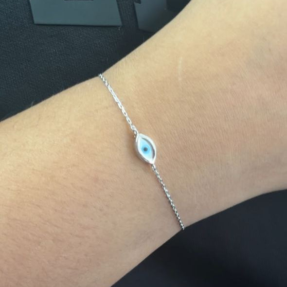 Day 14 – Classic Evil Eye Pure Silver Bracelet 💙