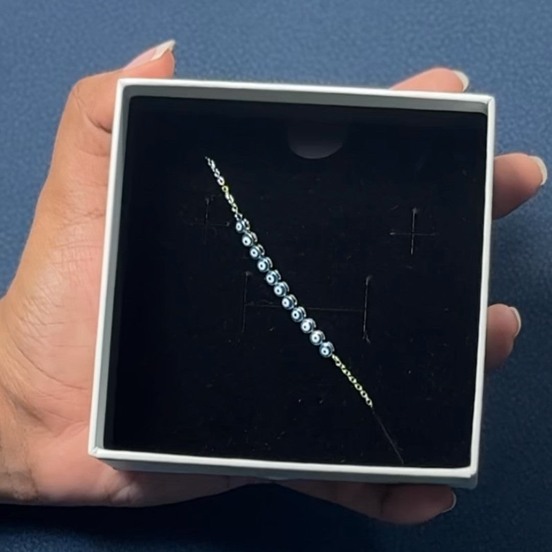 Day 11 – Tennis Evil Eye Bracelet 💙