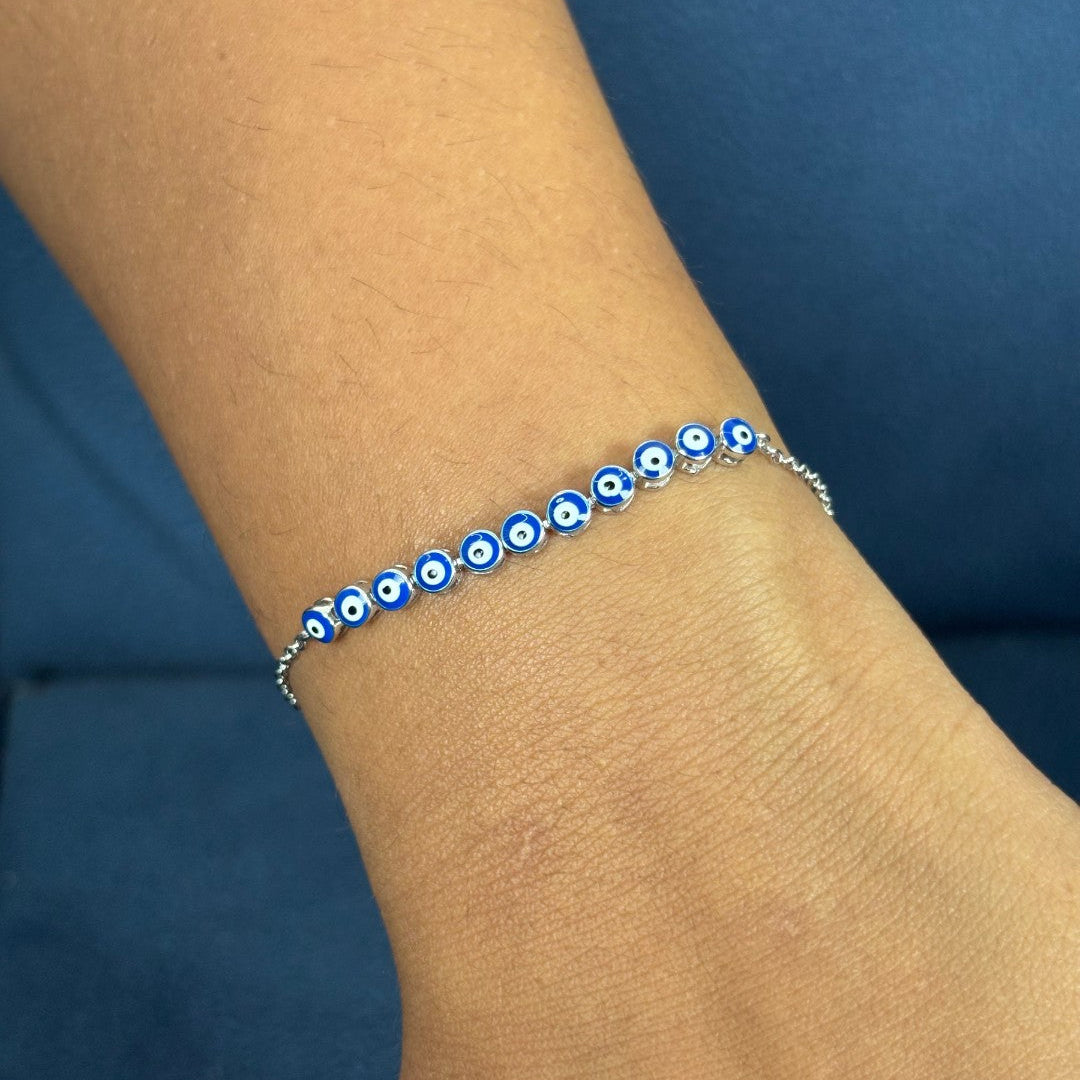 Day 11 – Tennis Evil Eye Bracelet 💙