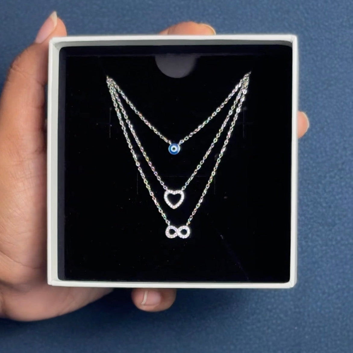 Day 10 - Three-in-One Evil Eye Chain Pendant ✨